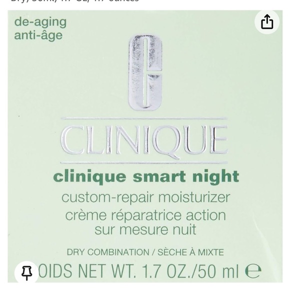 Clinique

Clinique Smart Night Custom-repair Moisturizer (Very Dry To Dry)  BNB - Picture 3 of 3